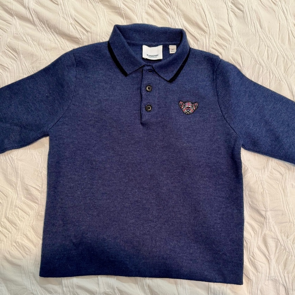 Navy Blue Kids Burberry Sweater